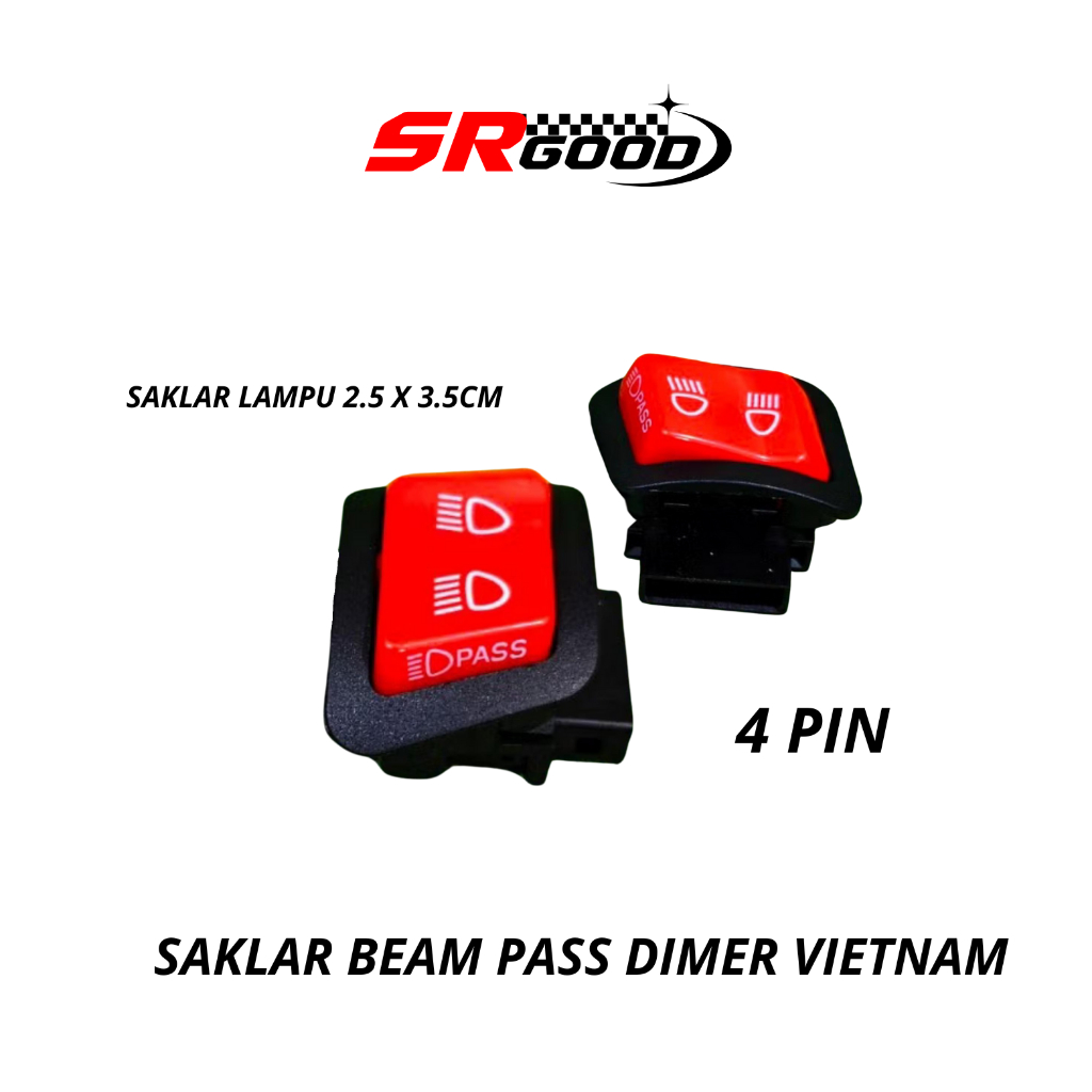 saklar pass beam 4 pin tombol pass beam vietnam merah