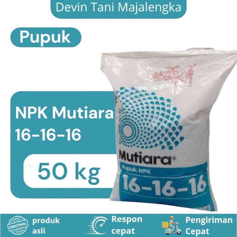 Pupuk NPK Mutiara 16-16-16 Kemasan 50 kg