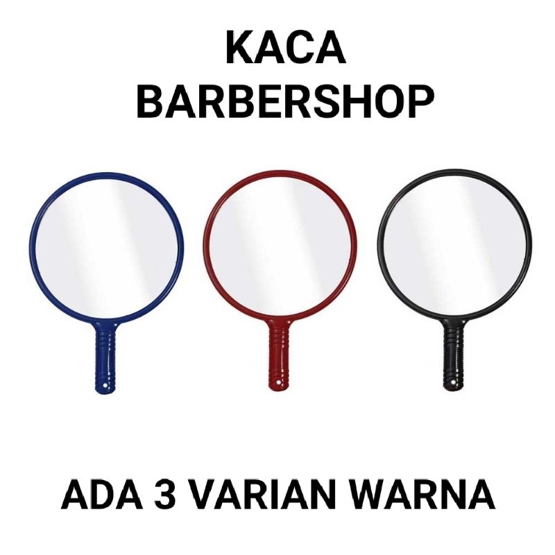 kaca barbershop kaca belakang gagang kaca bulat cermin bulat cermin cukur