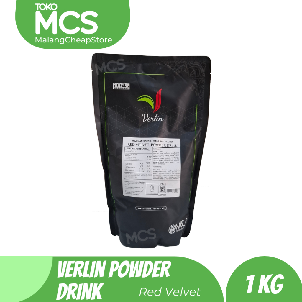 

VERLIN Bubuk Minuman rasa RED VELVET / Verlin bubble drink 1kg