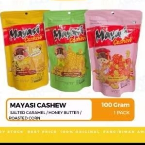 

Mayasi cashew 100g/salted karamel/jagung bakar