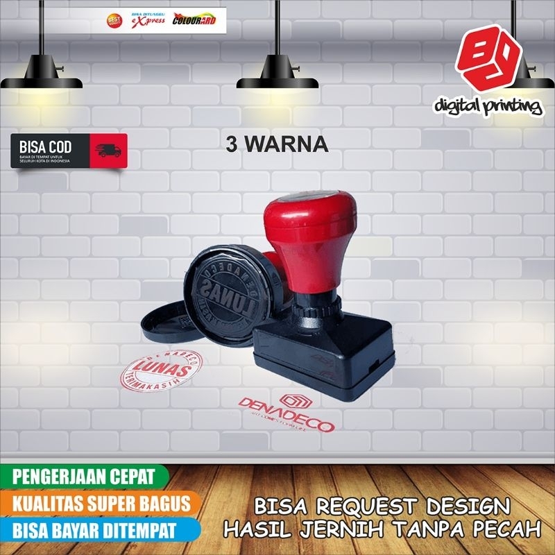 

Stempel Warna Custom (Bebas Warna) FREE Design