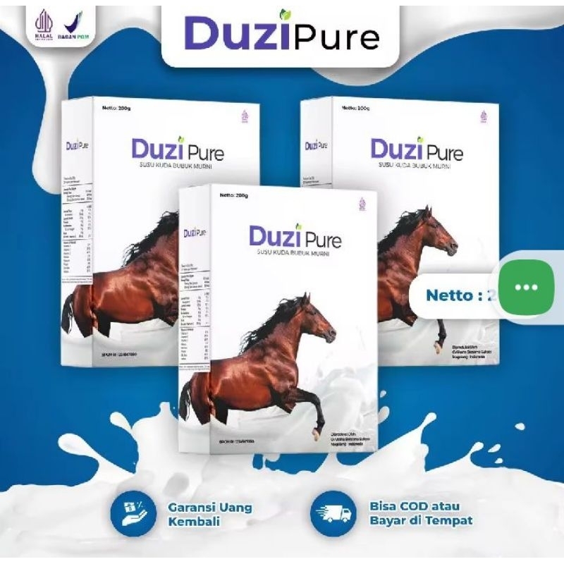 

Duzi Pure Susu Kuda Liar Bubuk Murni 3 Box (600gr)