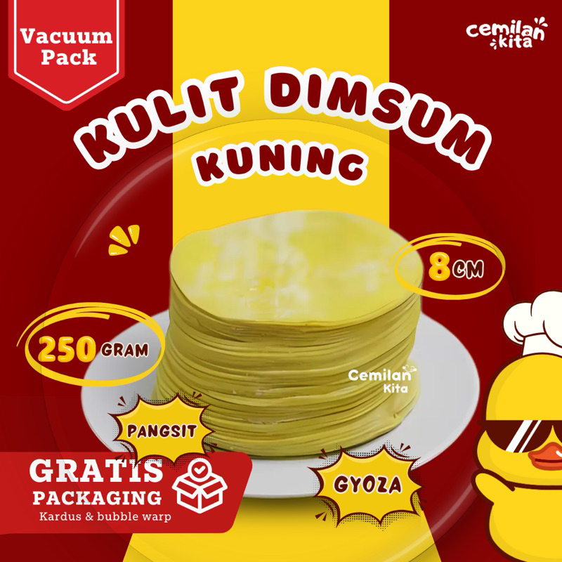 Kulit Dimsum Pangsit Kuning 250 gram || Cemilan