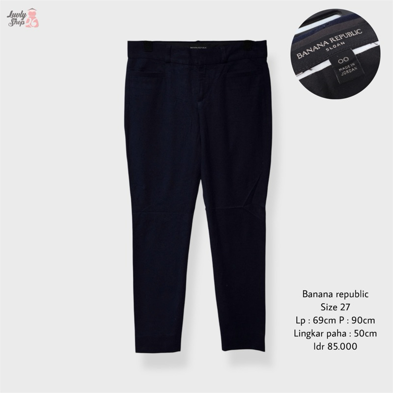 banana republic celana kerja sloan navy