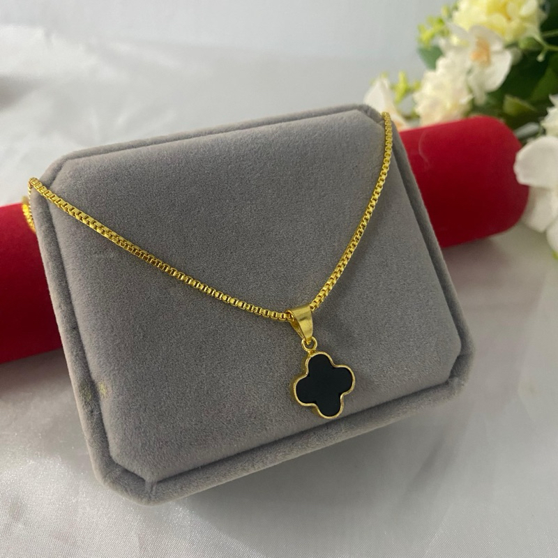 Kalung Emas Kw Super 24 Karat/Dilapisi kristal asli Bangkok.99,9% TERBUKTI AWET