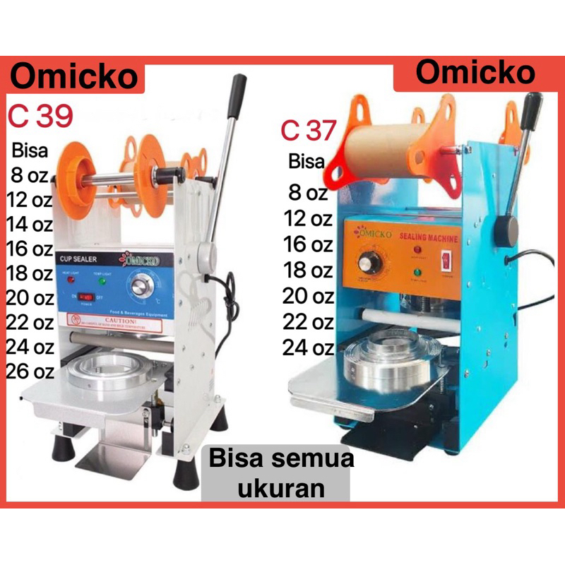 OMICKO Mesin cup Sealer Mesin press gelas minuman semua ukuran 8oz - 26oz mesin press cup OMICKO C39