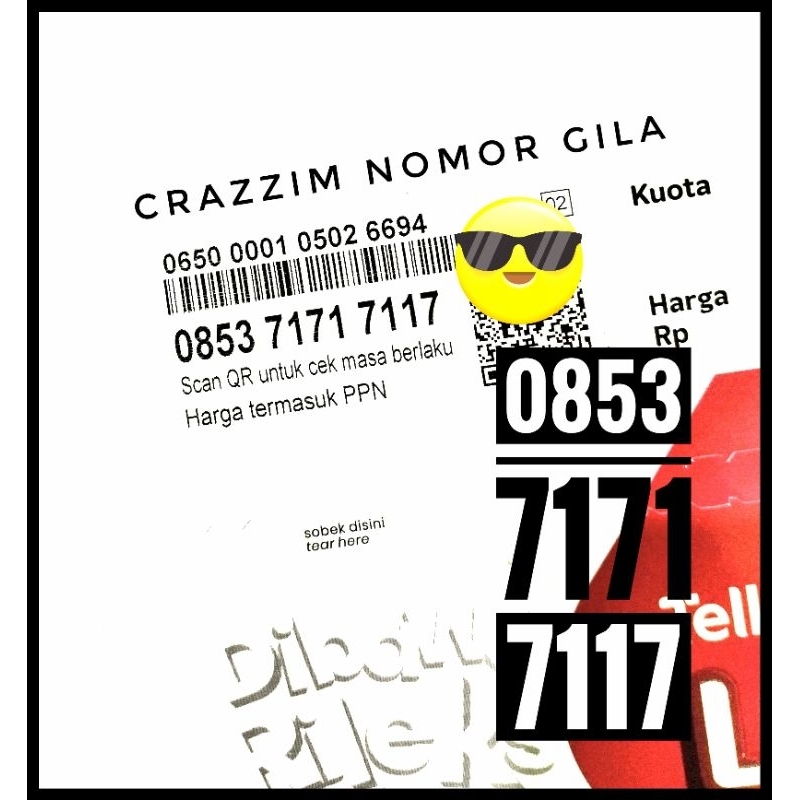 Nomor Cantik Telkomsel 717171. 0853. No Cantik Super Hoki. Nocan Murah Couple 17