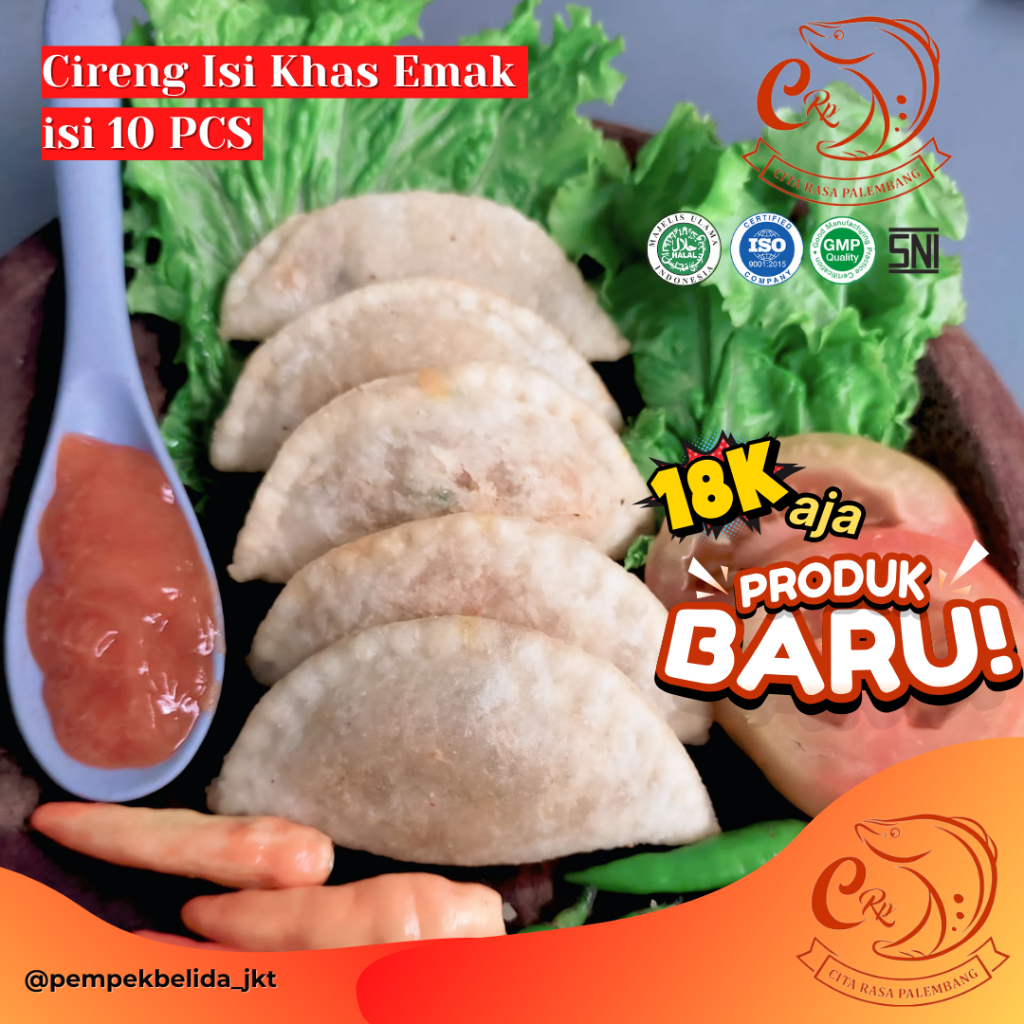 

Cireng Premium Isi 10 PCS Ayam Pedas/Jando Sapi/Ayam Original/Keju khas Bandung | Cemilan Frozen | Frozen Food