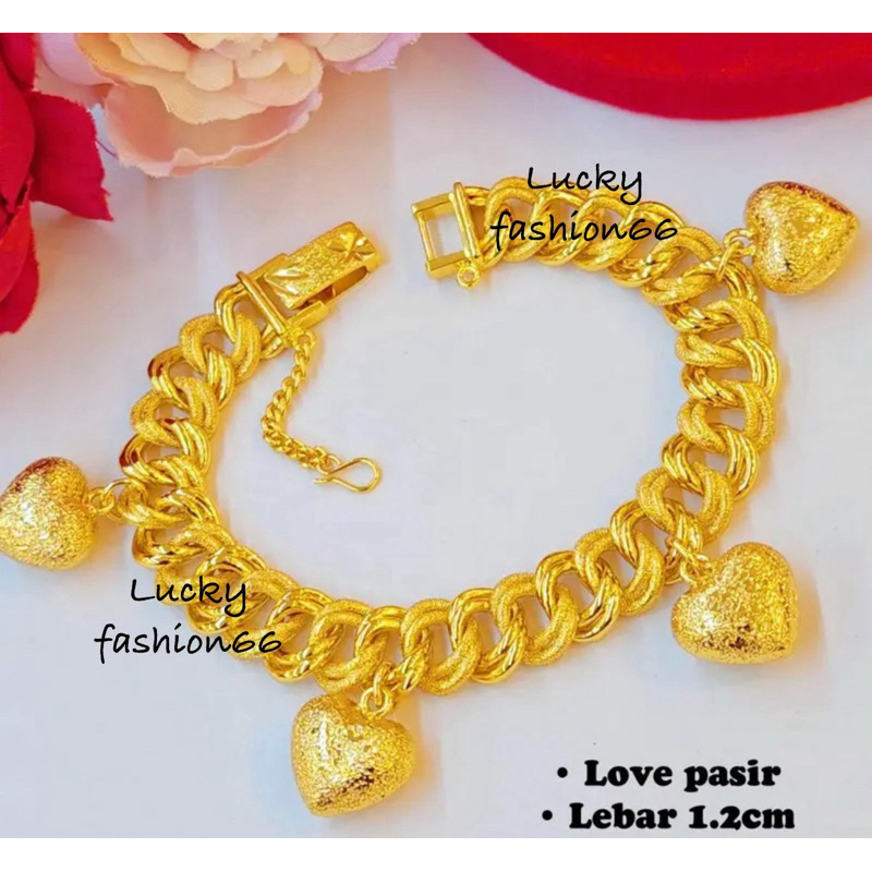 Gelang rantai dubai love pasir