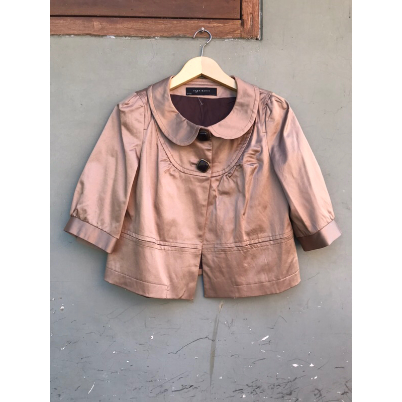 Preloved Zara ORIGINAL-preloved blazer lengan pendek-pl blazer zara-zara second-zara bekas-blazer za