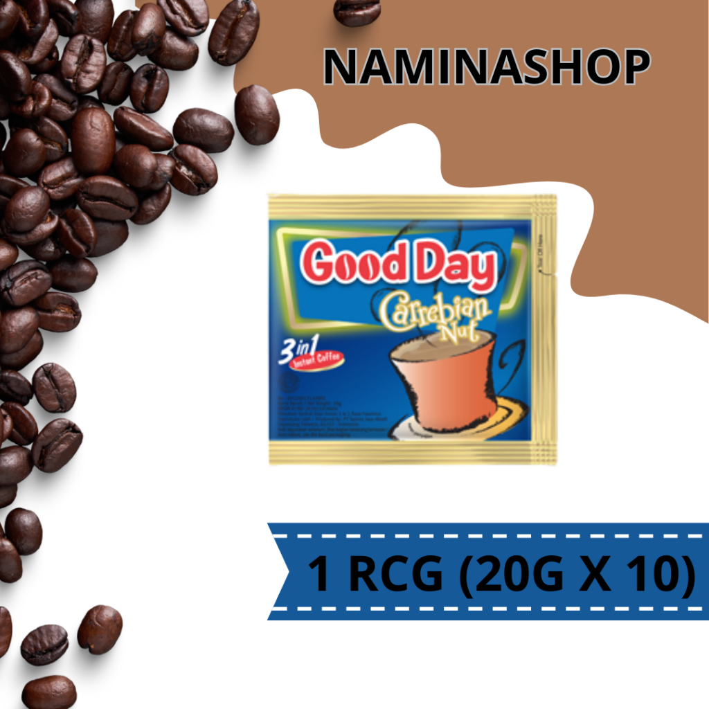 

GOOD DAY KOPI INSTANT 3 IN 1 CARREBIAN NUT RCG 10x20g