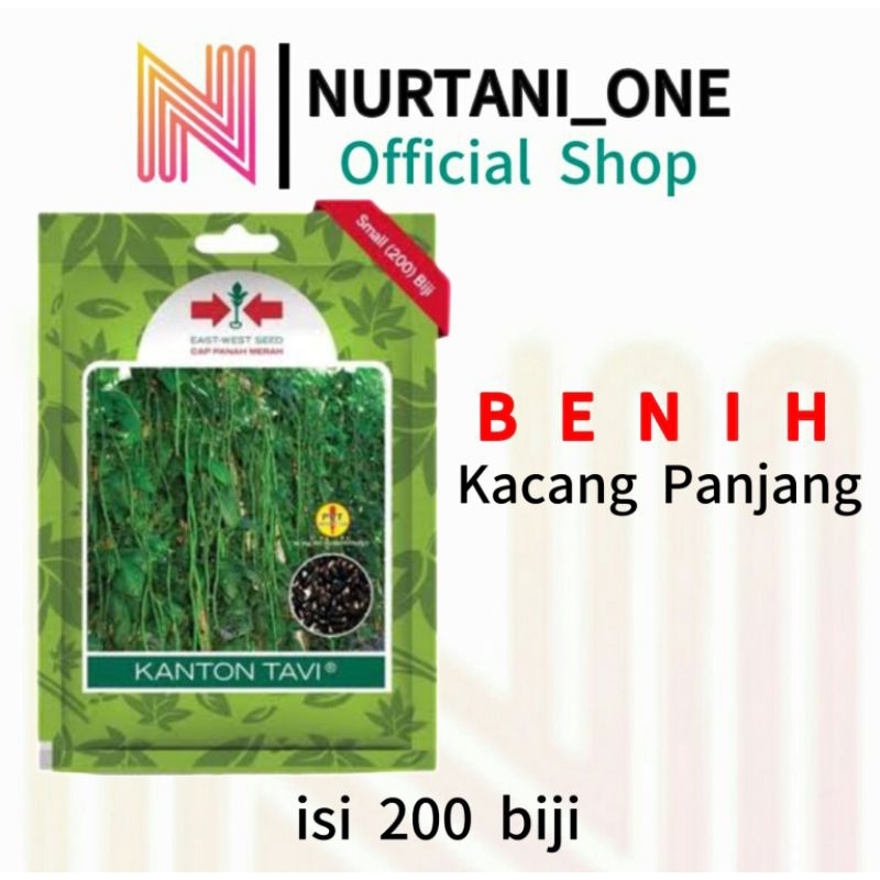 Benih Unggul Kacang Panjang - KANTONG TAVI isi 200 biji/pcs Benih Asli Berkualitas 100%