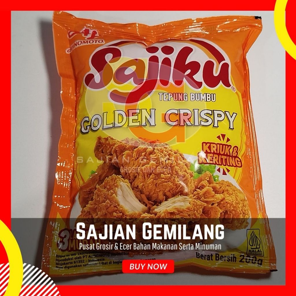 

Tepung Bumbu Sajiku Golden Crispy 200g - Grosir Sajian Gemilang