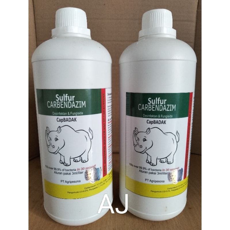 DISINFEKTAN FUNGISIDA 1liter CAP BADAK- Carbendazim Sulfur