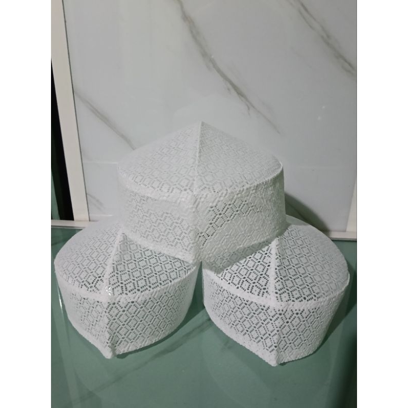 peci jaring aldan warna putih