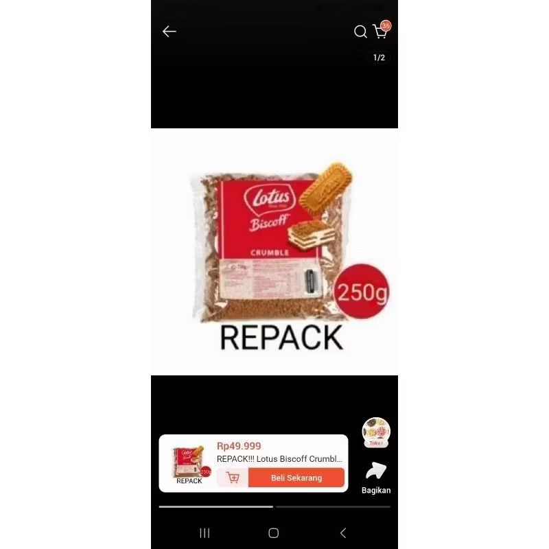 

Lotus biscoff crumble 250 gr REPACK