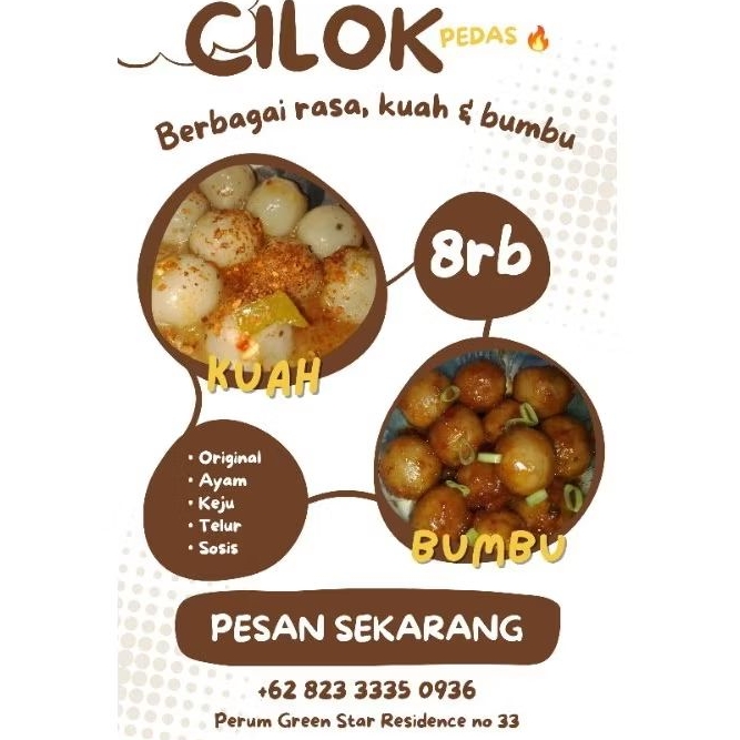 

Cilok isi, kuah dan bumbu homemade