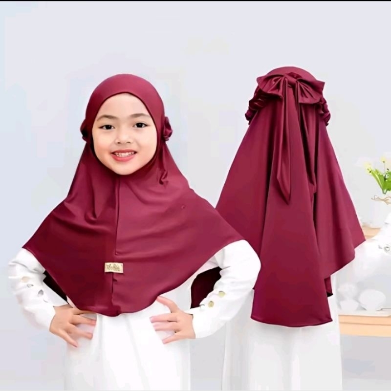 Jilbab Anak Instan Bergo RICIS Jersey 5-10 Tahun