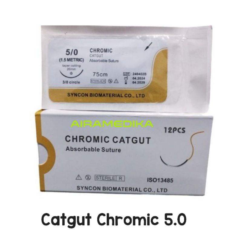 Catgut Chromic 5.0 Harga Per Pcs / Catgut Chromic 5.0