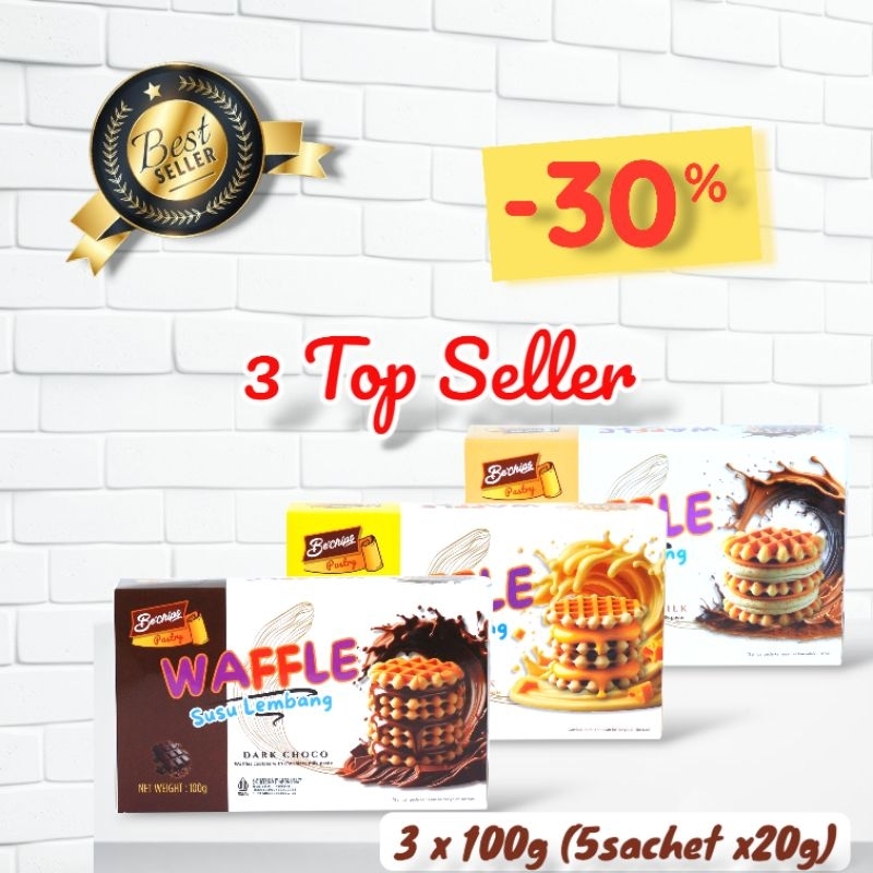 

Waffle Susu Lembang PAKET MIX 3 (3 Varian x 100g)