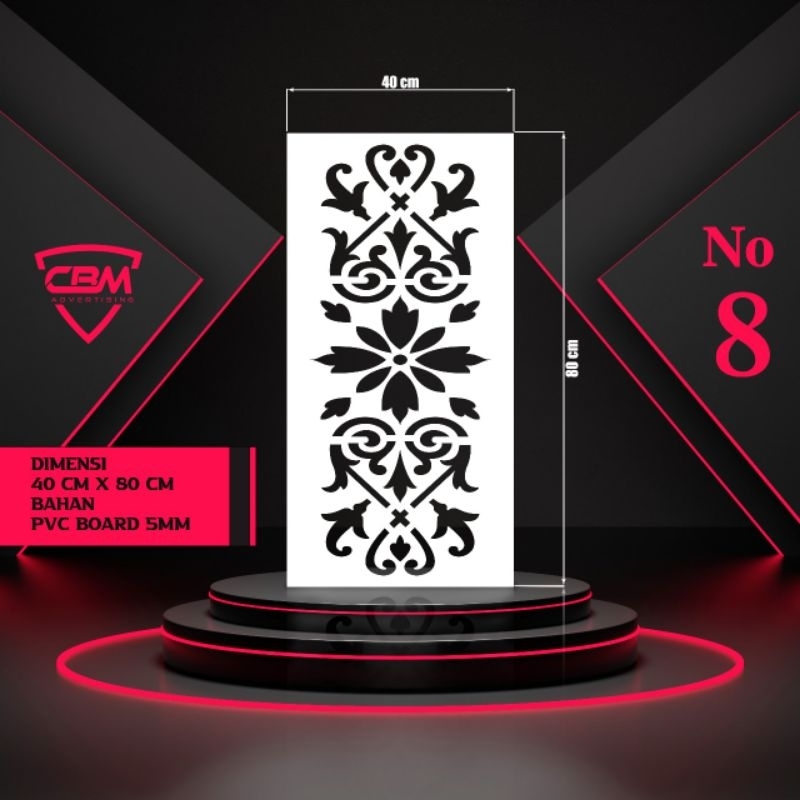 krawangan pvc board 40x80