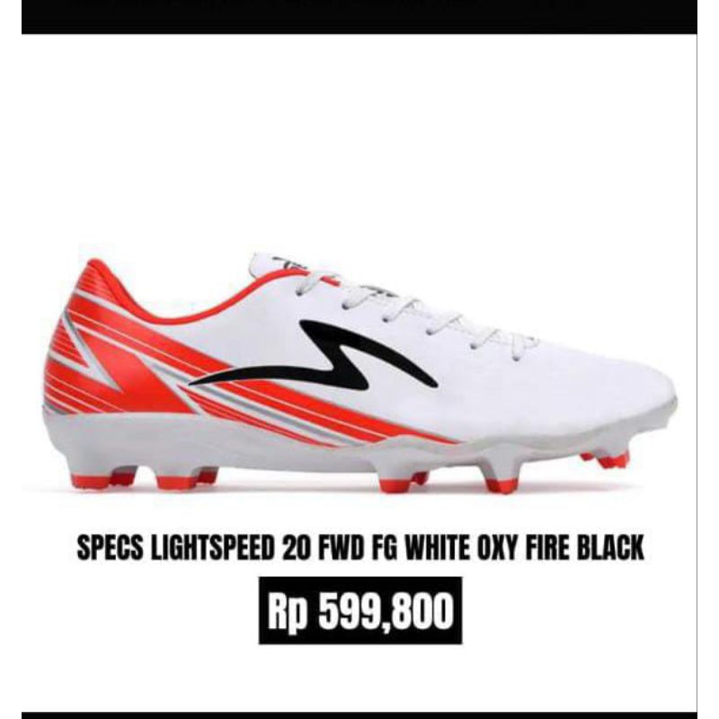 SEPATU BOLA SPECS LIGHTSPEED 20 FWD FG  LS 20 WHITE ORANGE ORIGINAL