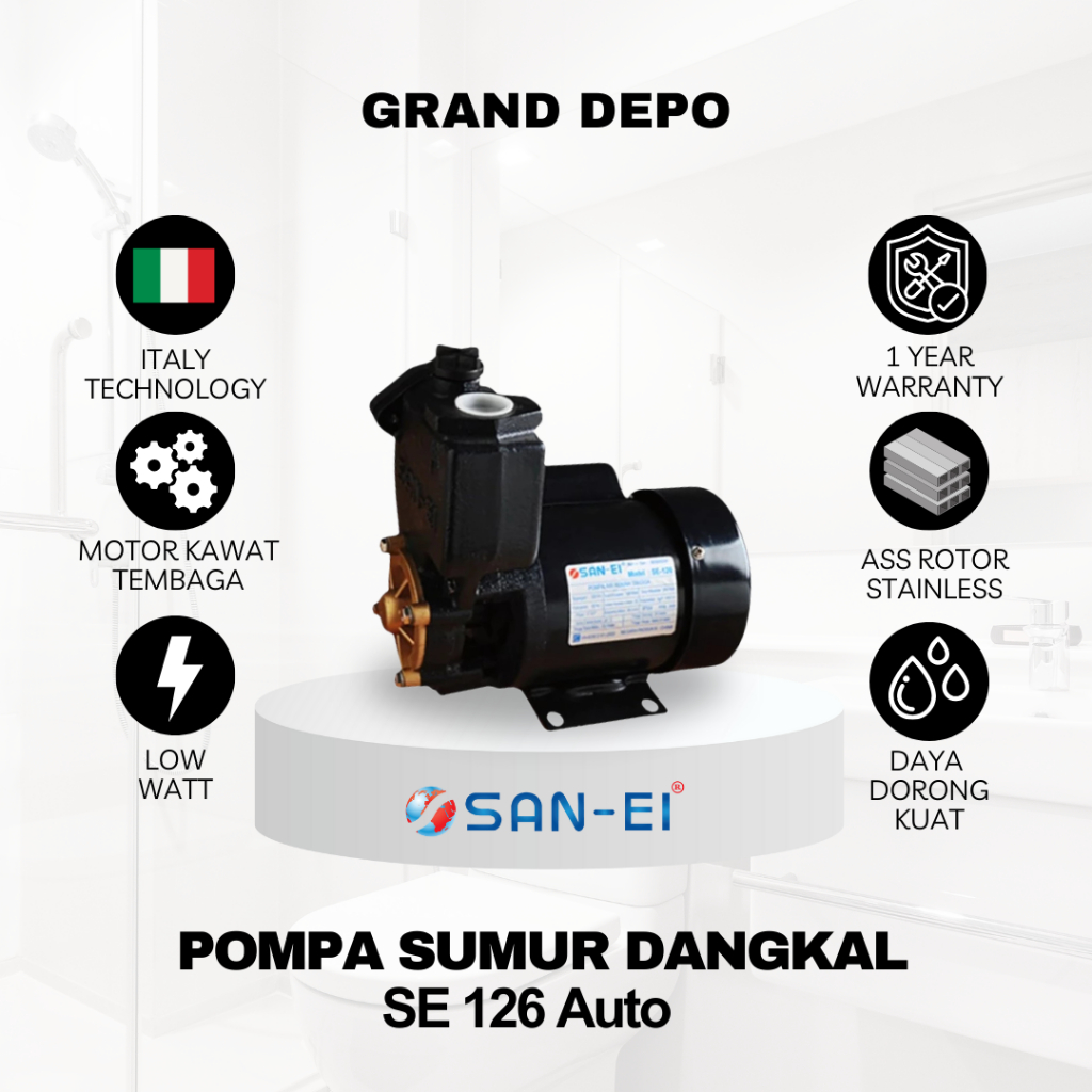 San Ei Pompa Air Sumur Dangkal SE 126 / Pompa Air Sumur Dangkal San Ei