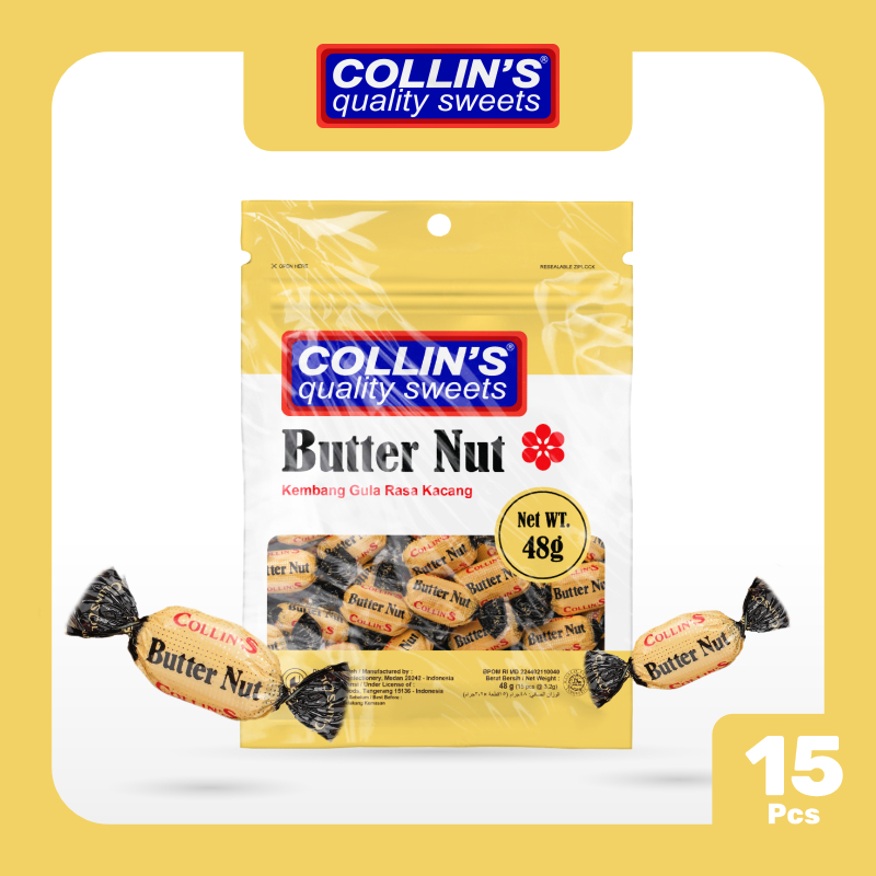 

Collin's Butter Nut Permen Rasa Mantap Isi 15pcs - 48Gr