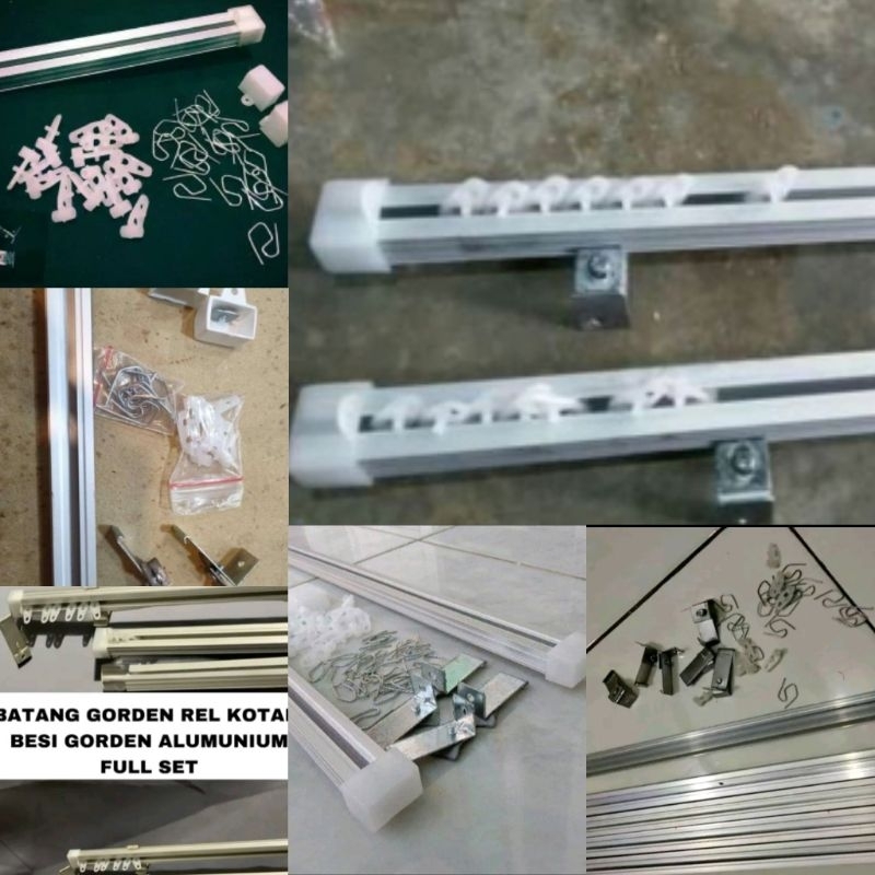 Batang Gorden Batang Balok Aluminium Batang Vitrase Gorden Full Set