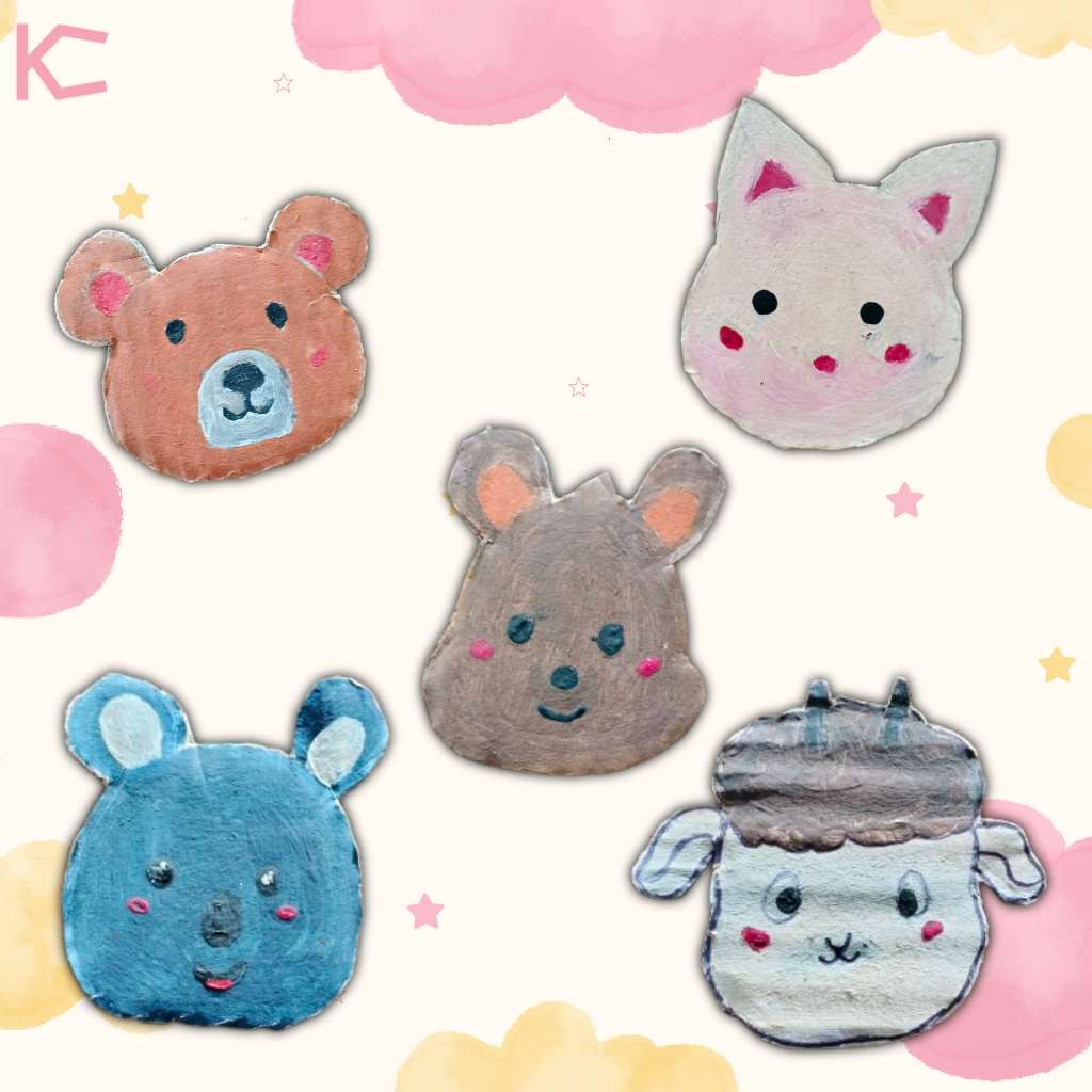 Set Tempelan Kulkas Magnet Seri Hewan Lucu 1