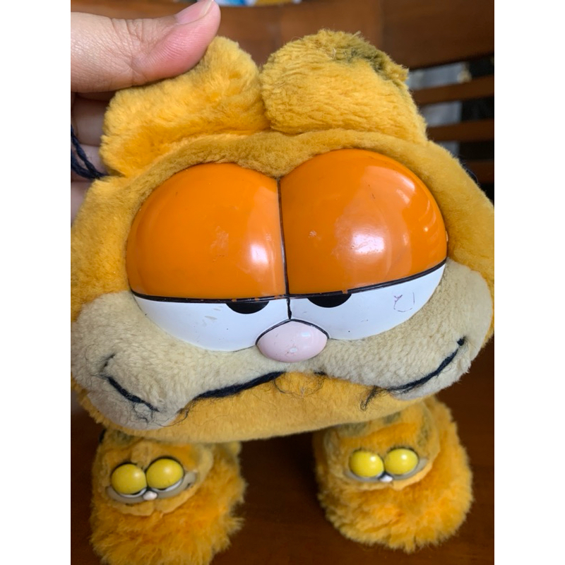 Boneka Garfield Original Mata Keras Rare