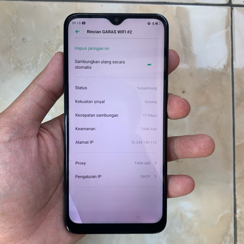 lcd oppo a1k ori copotan ada minus