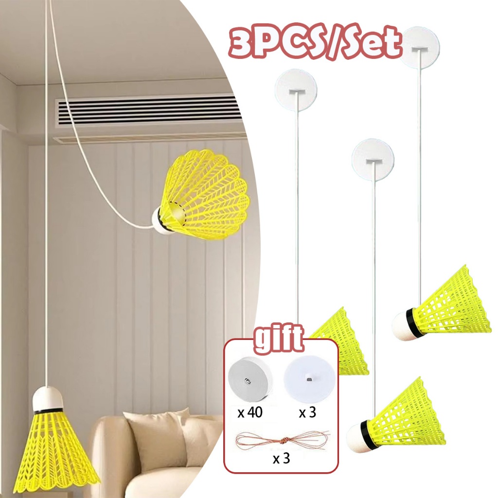 [3 Set]Alat Latihan Badminton / Badminton Rebound Trainer / Alat Olahraga Badminton / Indoor Badmint