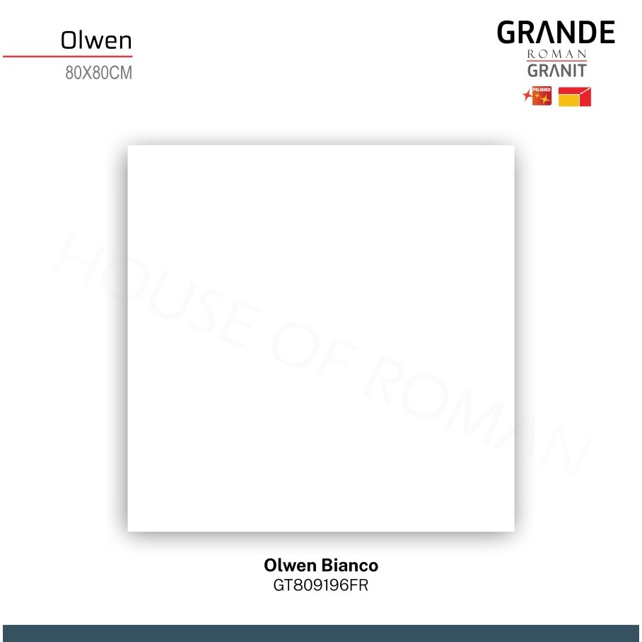 ROMAN GRANIT GRANDE Olwen Bianco 80X80 GT809196FR ROMAN GRANIT