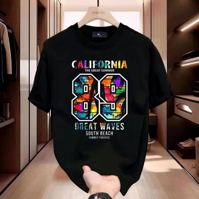 Baju Kaos Pria Wanita Motif Angka 89 Keren dan Kekinian Kaos Laki-laki Dewasa Bahan Distro 100% Katu