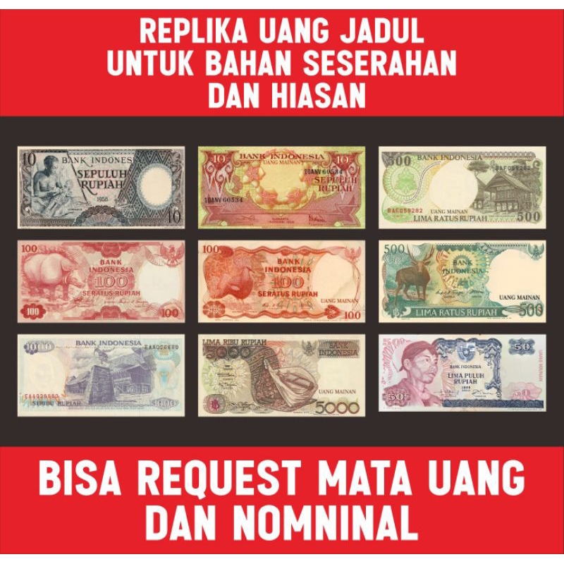 REPLIKA UANG MAINAN JAMAN DULU
