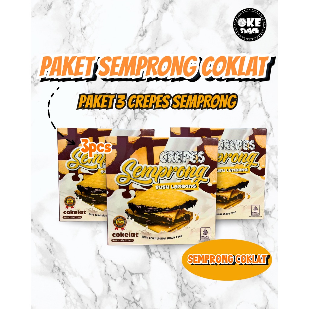 

Paket Hemat Crepes Semprong Coklat isi 3
