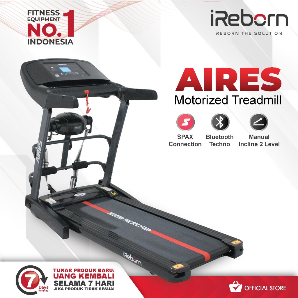 iReborn - Treadmill Elektrik Alat Fitness Aires i8 (Official Shop)