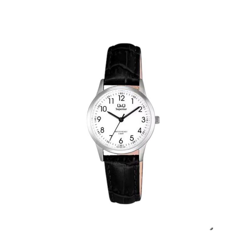 QnQ QQ Original Jam Tangan Wanita Fashion Analog Kulit S281J Superior Steinlis steel