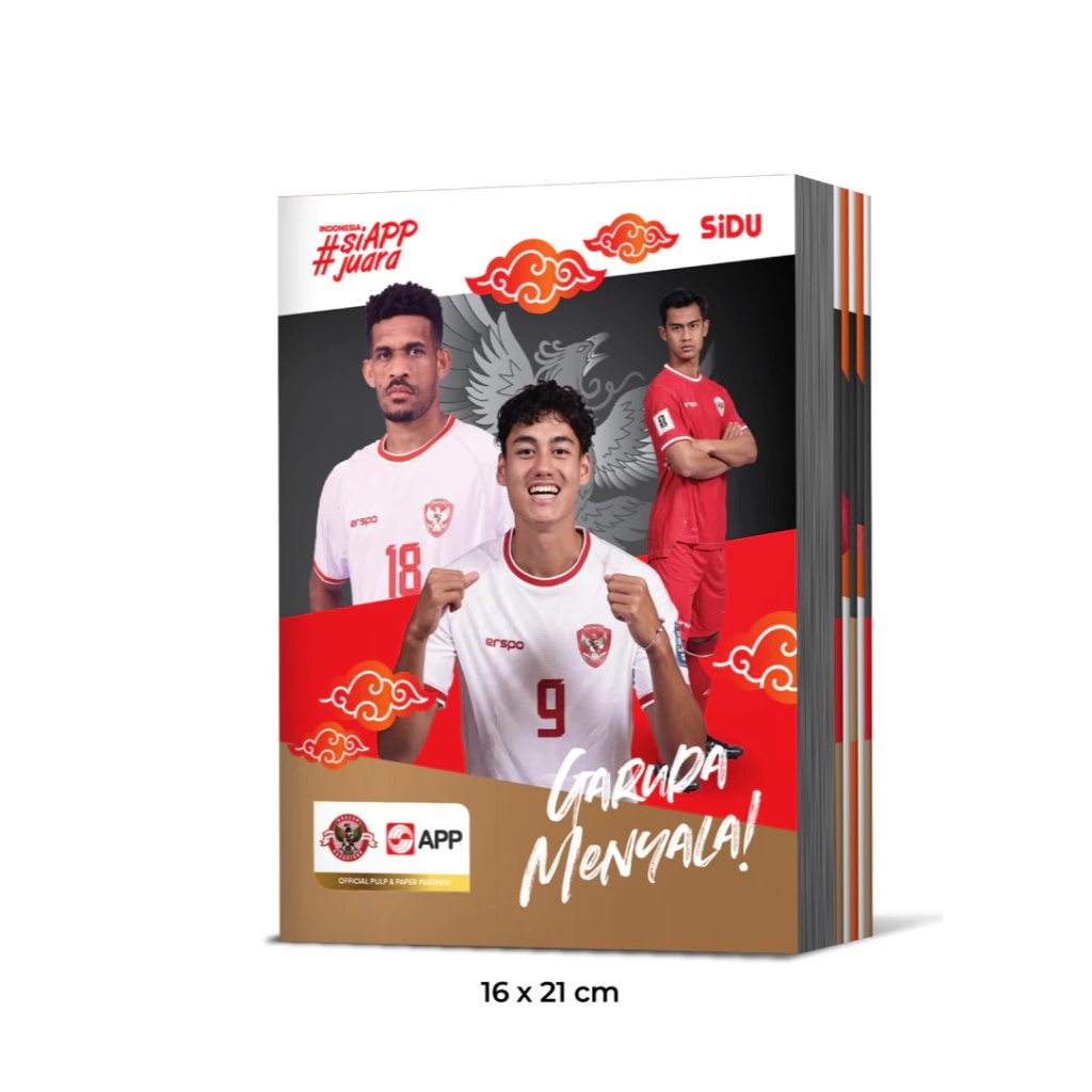 

Ay00! ATMS-10 PCS BUKU SiDU Buku Tulis Timnas 58 Lembar - 10 buku (1 PAK ISI 10 BUKU).