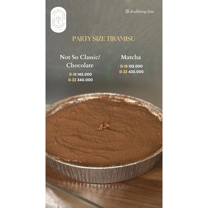 

LESS SUGAR PARTY SIZE TIRAMISU - FREE GREETING CARD
