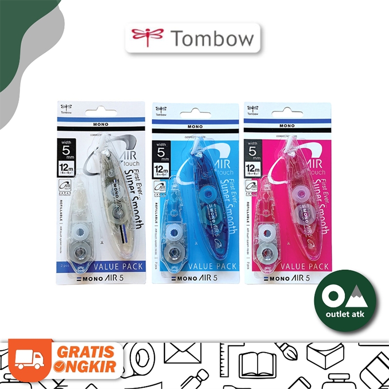 

Tombow Correction Tape Mono Air 5 5mm x 12m w/refill - Tipex Pita Kertas