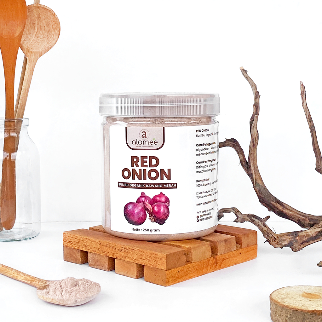 

ALAMEE Bawang Merah Bubuk Murni Red Onion Powder Bumbu Dapur Organik Masak Tanpa Campuran