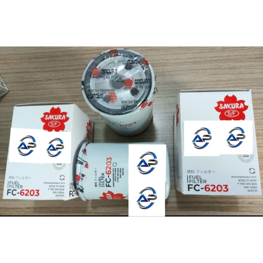 SAKURA FC-6203 FC 6203 FC6203 FUEL FILTER 6732-71-6110 7 701 015 WK731
