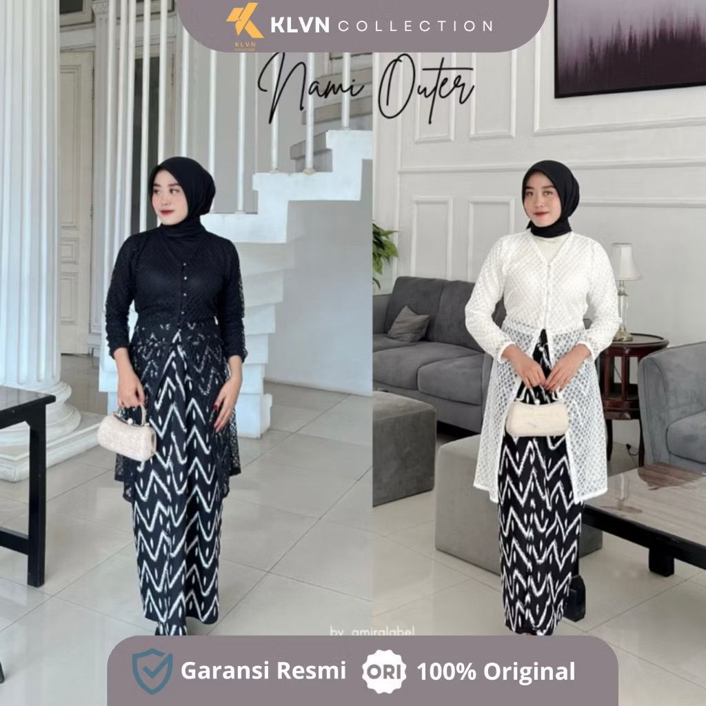 Nami Tunic Brokat Lebaran Wanita Outerwear Kondangan