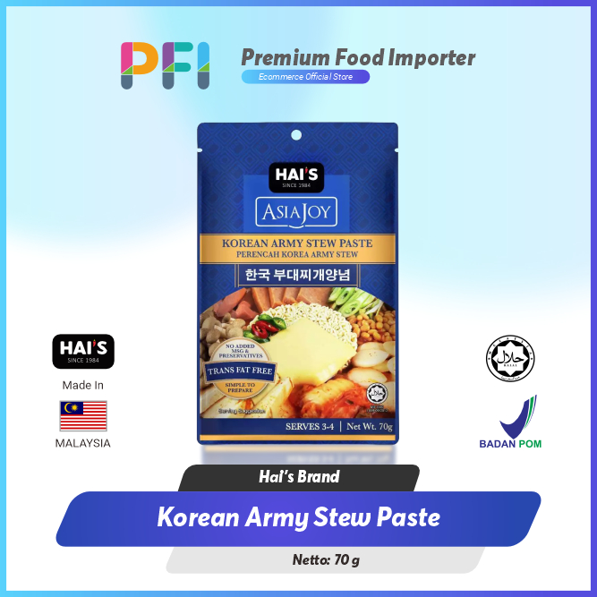 

Hais Asia Joy Korean Army Stew Paste 70gr - Bumbu Budae Jjigae Korea