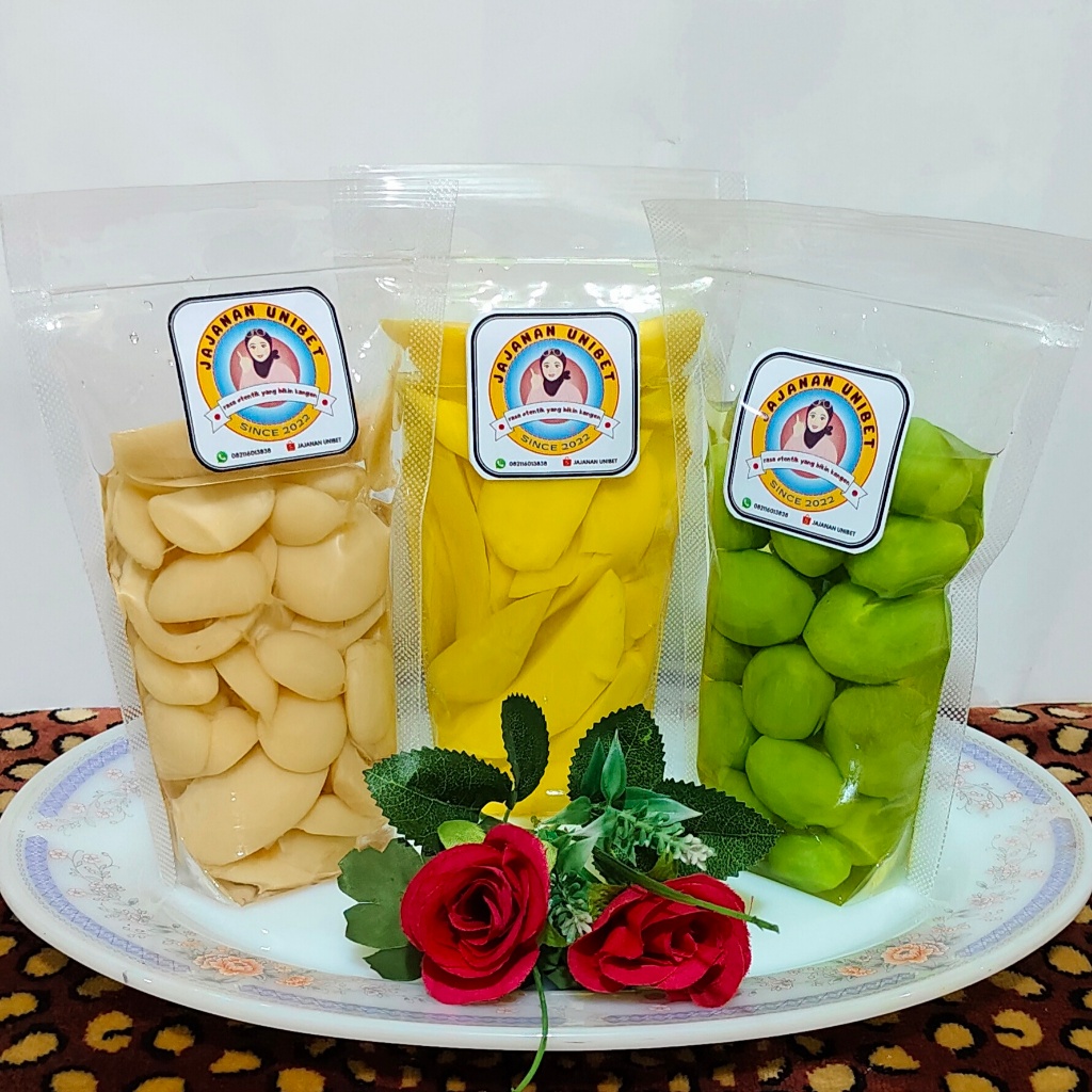 

Manisan / Asinan 250g Kemasan Plastik Buah Mangga Salak Kedondong original pedas UNIBET asli Cianjur