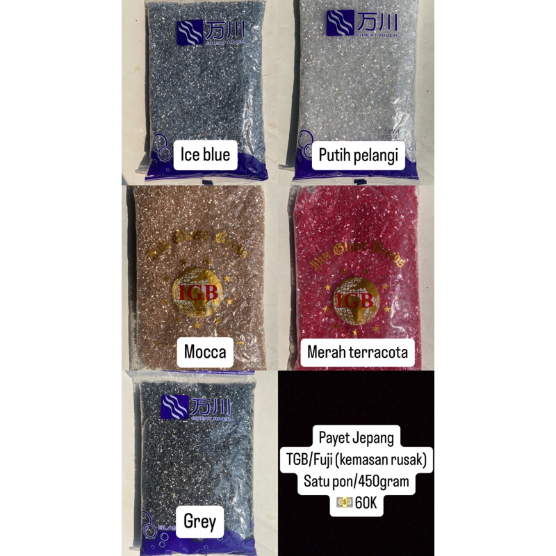 Payet batang/Payet pasir/Payet Jepang TGB/Fuji/Payet kebaya