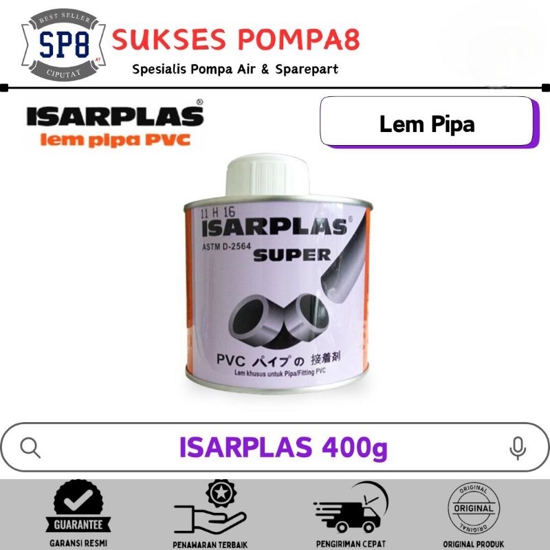 Lem ISARPLAS Kaleng 400gr / Lem Pipa ISARPLAS Original